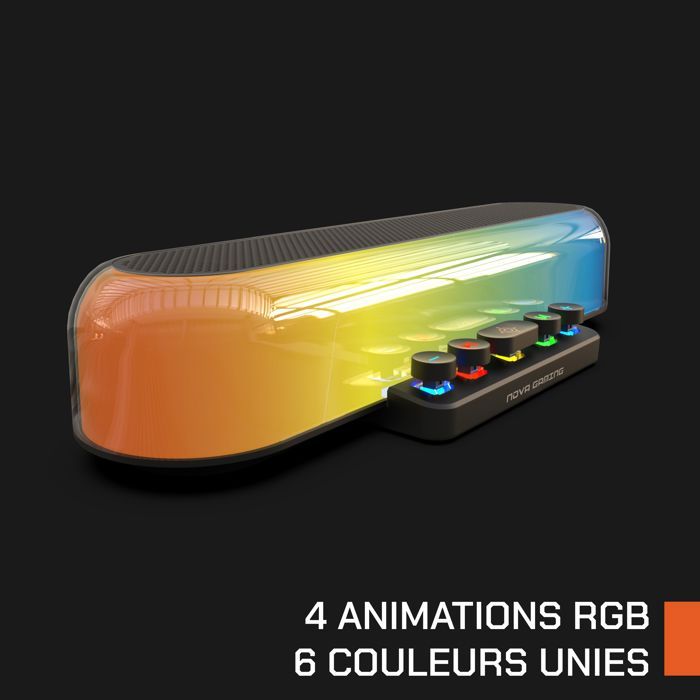 Barre de son gaming - NOVA GAMING - Ursae - LED RGB - Noir