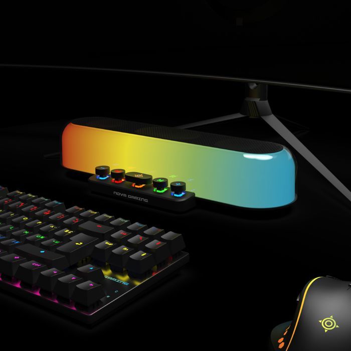 Barre de son gaming - NOVA GAMING - Ursae - LED RGB - Noir
