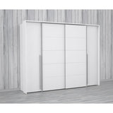 Armoire - Blanc mat -  2 portes battantes + 2 portes coulissantes - L 270,3 x P 61,2 x H 210 cm - NARAGO