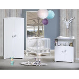 Armoire bÈbÈ Leaf - MDF - Blanc - 2 portes - 86 x 175 x 56 cm - BABY PRICE