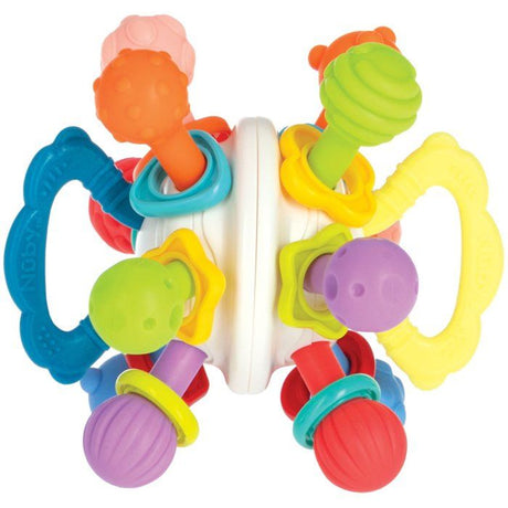 Anneau de dentition - NUBY - Twist ball - Avec hochet - Des 3 mois - Multicolore