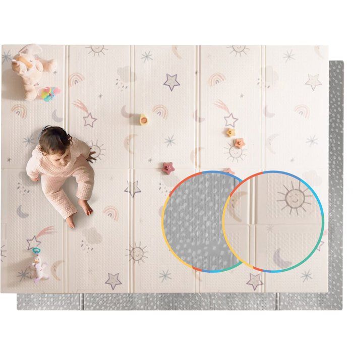Tapis d'Éveil Réversible - NUBY - 200 x 150 x 1 cm - Arc-en-Ciel