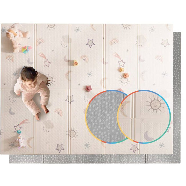 Tapis d'Éveil Réversible - NUBY - 200 x 150 x 1 cm - Arc-en-Ciel