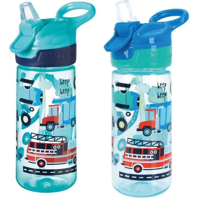 Lot de 2 gourdes - NUBY - Super Quench - 540 ml - Bleu
