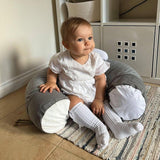 Siege gonflable - NUBY - Sit & Play au sol - Plateau amovible - Des 6 mois - Gris
