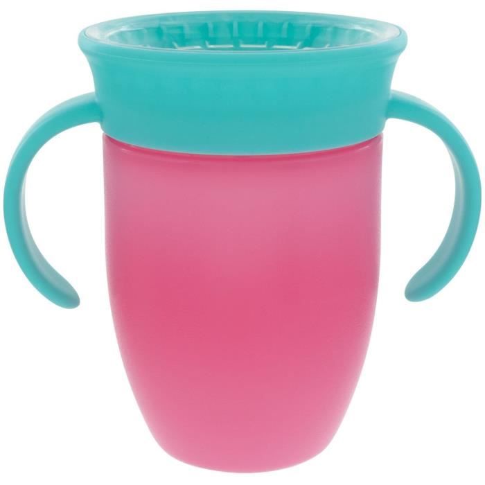 Lot de 2 tasses 360° avec poignées - NUBY - Fille