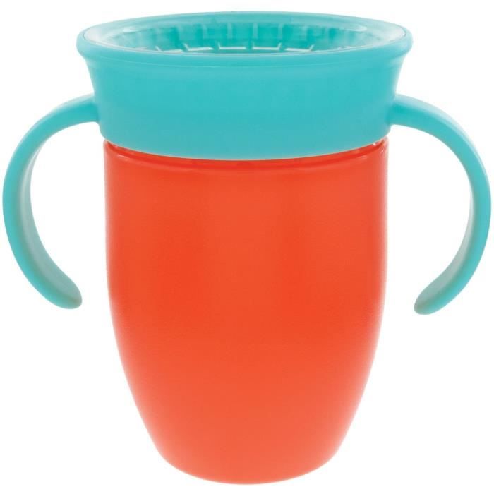 Lot de 2 tasses 360° avec poignées - NUBY - Garçon