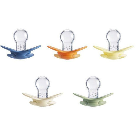 Lot de 5 sucettes orthodontiques - NUBY - Silicone - 18-36 mois - Multicolore
