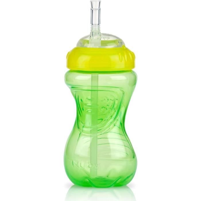 Lot de 3 tasses anti-fuite - NUBY - Paille flexible - Mixte