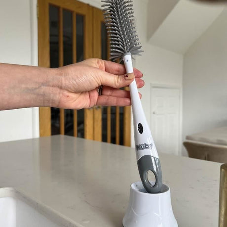 Brosse de Nettoyage - NUBY - Pour Biberon et Tétine 2 en 1 avec Support Hygiénique
