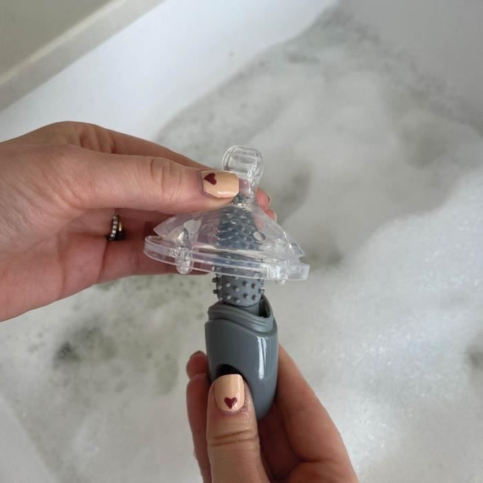 Brosse de Nettoyage - NUBY - Pour Biberon et Tétine 2 en 1 avec Support Hygiénique