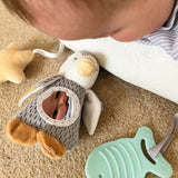 Coussin intéractif moelleux - NUBY - Tummy Time - Gris / Blanc