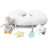Coussin intéractif moelleux - NUBY - Tummy Time - Gris / Blanc