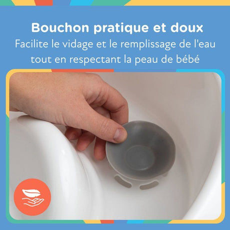 Baignoire bébé - NUBY - Dr.Talbot's - Des la Naissance - Support antidérapant intégré - Appui-tete souple