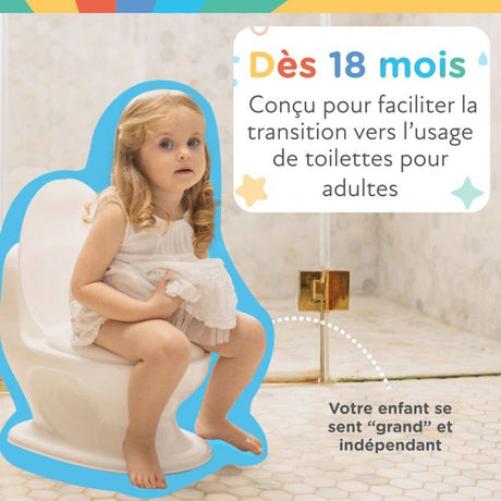 Pot bébé pour apprentissage de la propreté - NUBY - My Real Potty - Pot enfant avec bruit de chasse d'eau - Piles incluses