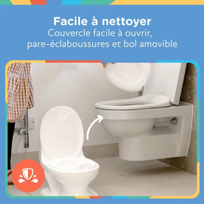 Pot bébé pour apprentissage de la propreté - NUBY - My Real Potty - Pot enfant avec bruit de chasse d'eau - Piles incluses