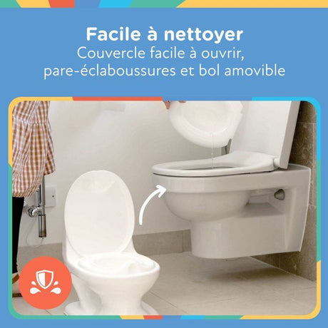 Pot bébé pour apprentissage de la propreté - NUBY - My Real Potty - Pot enfant avec bruit de chasse d'eau - Piles incluses