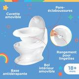 Pot bébé pour apprentissage de la propreté - NUBY - My Real Potty - Pot enfant avec bruit de chasse d'eau - Piles incluses