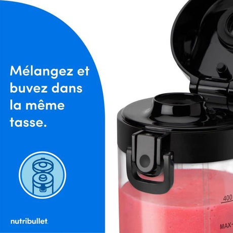 Blender portable - NUTRIBULLET - NBP003B - 100 W - 475 ml - Sans BPA - Noir