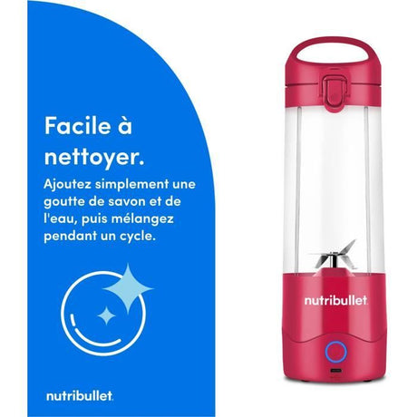 Blender portable - NUTRIBULLET - NBP003MA - 100 W - Tasse 475 ml - Sans BPA - Magenta