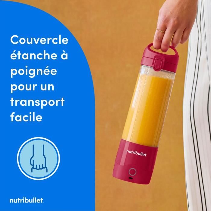 Blender portable - NUTRIBULLET - NBP003MA - 100 W - Tasse 475 ml - Sans BPA - Magenta