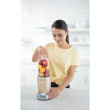 Blender personnel - NUTRIBULLET Pro 900 - NB907CP - 900W - 2 tasses + 2 couvercles + anneau - Doré