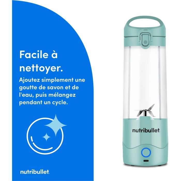 Blender portable - NUTRIBULLET - NBP003LBL - 70W -  0.475L - Light Blue - 1 gourde incluse