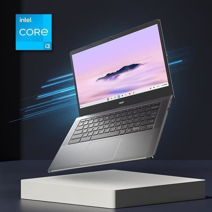 PC Portable Acer - Chromebook Plus CB514-4H-30AF - Chrome OS - 14 FHD IPS - Core i3-N305 - RAM 8Go - 512Go SSD