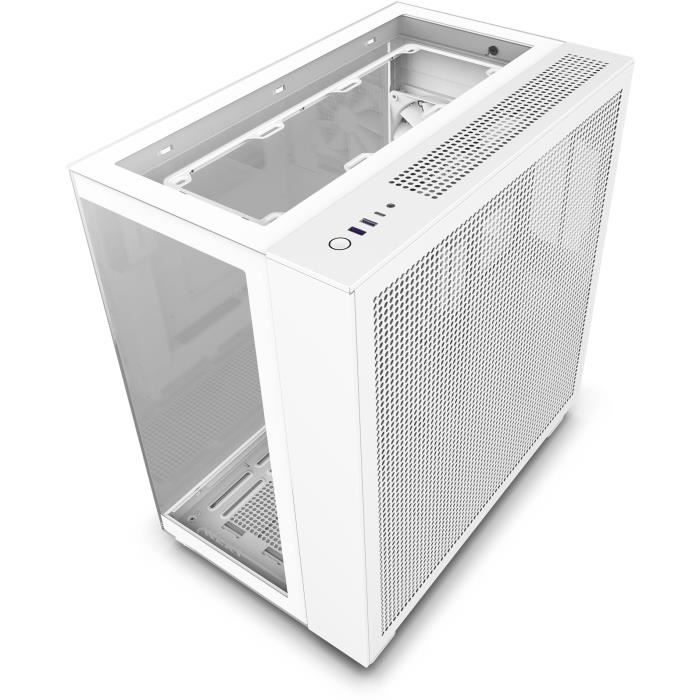 Boitier moyen-tour - NZXT - H9 Elite - Verre trempé - Support RGB - Blanc