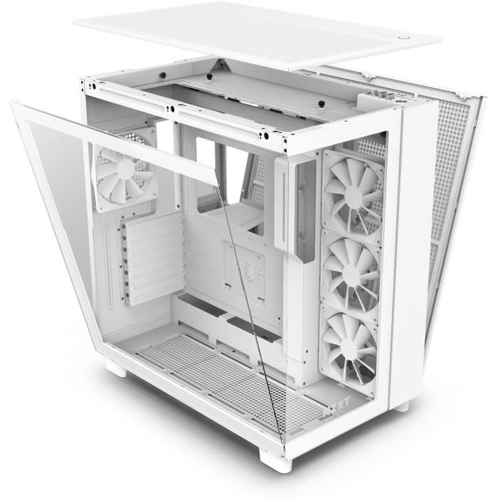 Boitier moyen-tour - NZXT - H9 Flow - Refroidissement avancé - 4 ventilateurs F120mm - Blanc
