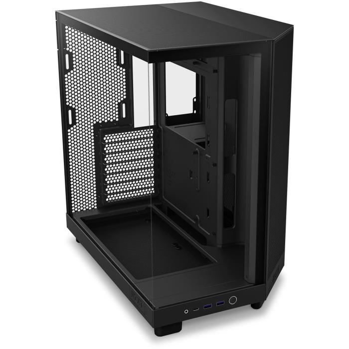 Boitier moyen-tour - NZXT - H6 Flow - Double chambre - Noir - 5 ventilateurs inclus