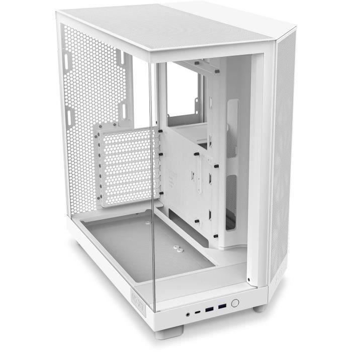 Boitier moyen-tour - NZXT - H6 Flow RGB - Double chambre - Ventilateurs RGB inclus - Blanc