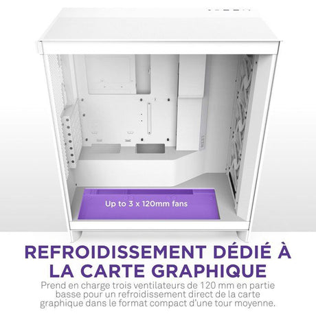 Boitier moyen-tour - NZXT - CM-H72FW-01 - H7 Flow - Blanc