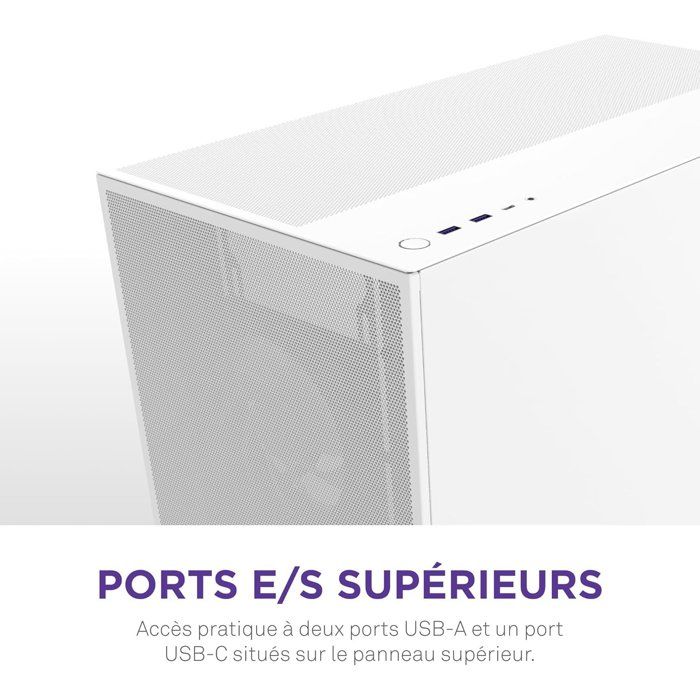 Boitier moyen-tour - NZXT - CM-H72FW-01 - H7 Flow - Blanc