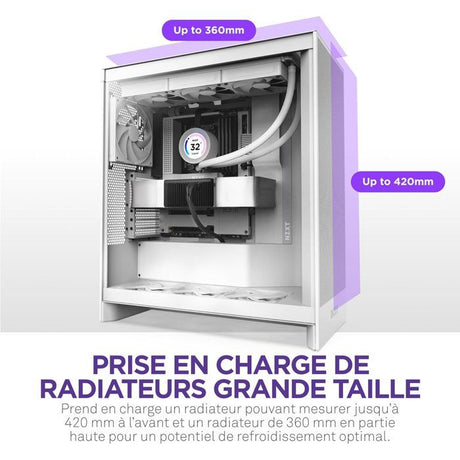 Boitier moyen-tour - NZXT - CM-H72FW-01 - H7 Flow - Blanc