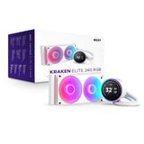 Watercooling - NZXT - RL-KR24E-W2 - Kraken Elite 240 RGB - Écran 2.72, panneau RGB personnalisable et ventilateurs RGB - Blanc