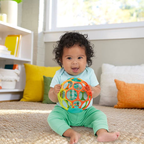 BRIGHT STARTS  OBALL -Hochet pour bébé - Rollin' Rainstick - Perles multicolores - Baton de pluie - 3M+