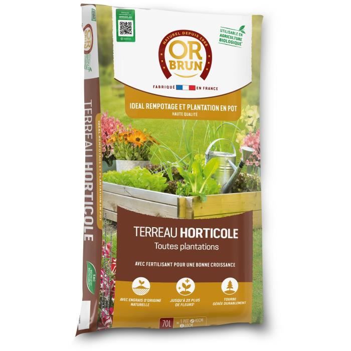 Terreau horticole - OR BRUN - OBRTHOR70N - 70 L