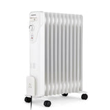 Radiateur électrique bain d'huile 2500W OCEANIC - 3 puissances - 11 éléments - Blanc - Mobile