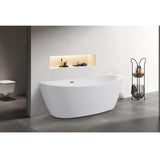 OCEANIC Baignoire ilot Rosã - L.177 x I.83 x H.58 cm - En acrylique - Bonde poussoir - Blanc