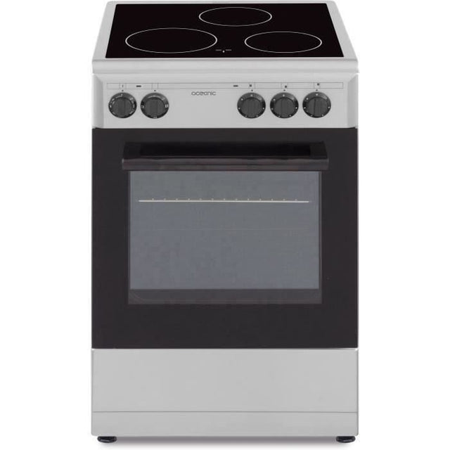 OCEANIC - Cuisiniere vitrocéramique 50 x 50 cm, four convection naturelle, four 48L silver
