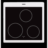 OCEANIC Cuisiniere vitrocéramique 50 x50 - four convection naturelle - four 48L - blanc