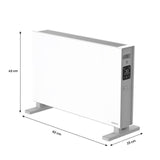 Radiateur convecteur électrique mobile - OCEANIC - 2000 W - 2 puissances - Blanc mat