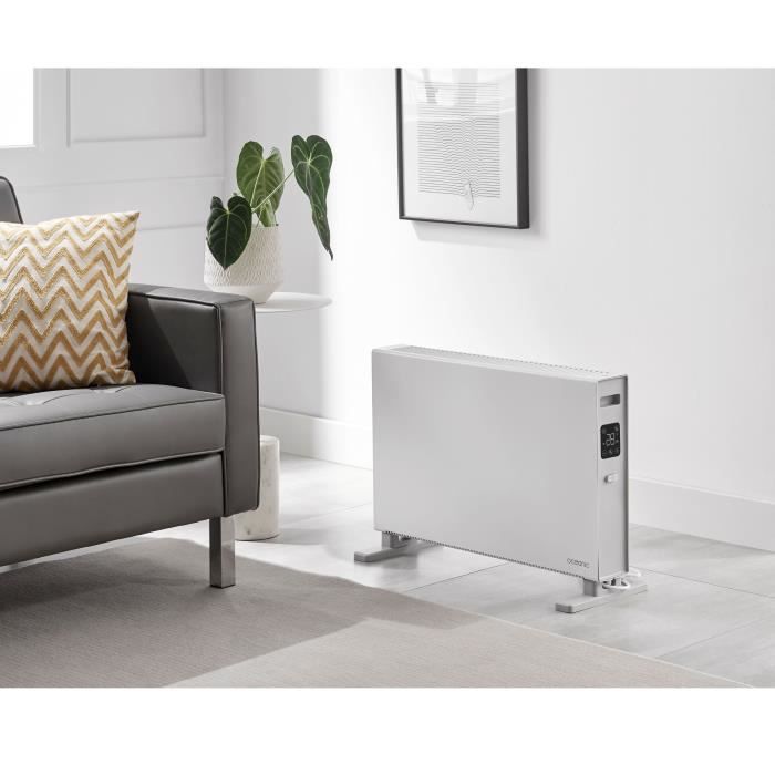Radiateur convecteur électrique mobile - OCEANIC - 2000 W - 2 puissances - Blanc mat