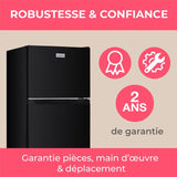 Réfrigérateur congélateur haut - OCEANIC - OCEAF2D206B3 - 206 L - Froid statique - Classe E - Noir