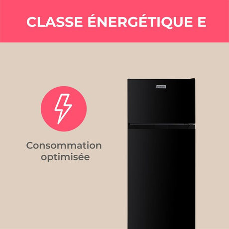 Réfrigérateur congélateur haut - OCEANIC - OCEAF2D206B3 - 206 L - Froid statique - Classe E - Noir