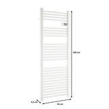 Radiateur seche-serviettes OCEANIC sans soufflerie - 700W - Blanc mat - NF