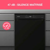 Lave-vaisselle pose libre OCEANIC OCEALV1247B - 12 couverts - 47 dB noir