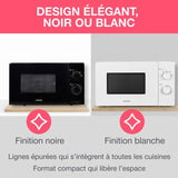 Micro-ondes OCEANIC MO20B11 Noir l 45,4 x H26,1 x P32,6 cm - 20L