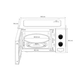 Micro-ondes OCEANIC MO20W11 Blanc 45,4 x H26,1 x P32,6 cm - 20L